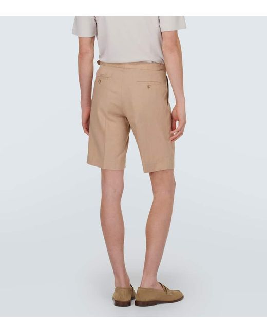 Incotex Natural Linen Shorts for men