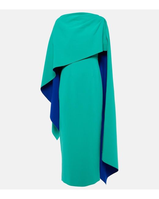 ROKSANDA Demetria Caped Midi Dress in Green | Lyst Australia ROKSANDA Demetria Caped Midi Dress in Green | Lyst Australia