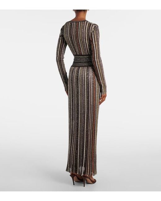 Missoni Multicolor Sequined Striped Gown