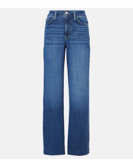 FRAME Blue Le Slim Palazzo Wide-Leg Jeans