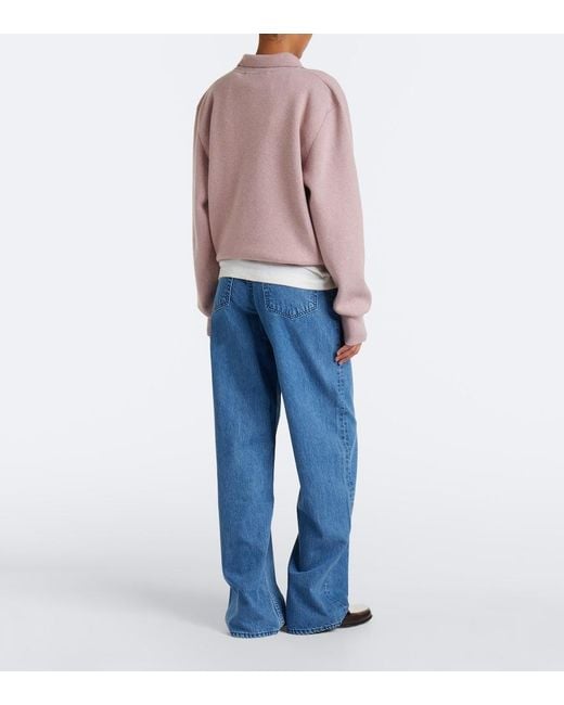 SLVRLAKE Denim Blue Cassie Wide-Leg Jeans