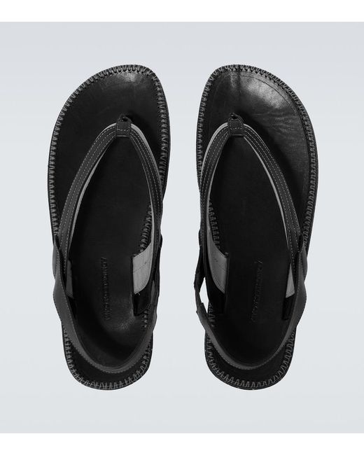 Kiko Kostadinov Black Andras Leather Thong Sandals for men