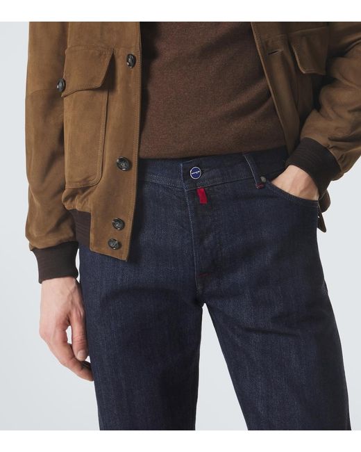 Kiton Blue Slim Jeans for men