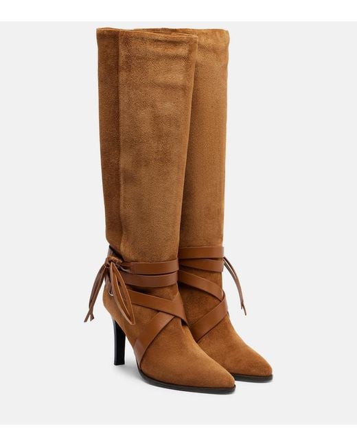 Isabel Marant Brown Stiefel Alanui 90 Aus Veloursleder