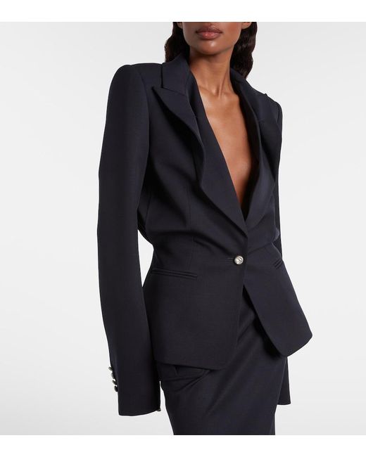 McQueen Blue Wool Blazer