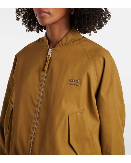 AMI Natural Technical Twill Bomber Jacket