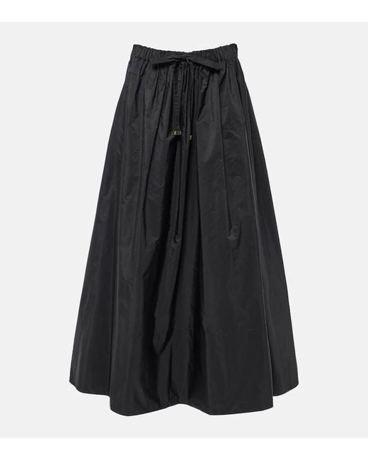 Max Mara Black Maxirock Lirica Aus Taft