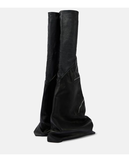 Rick Owens Black Cargoflares Tall Boots