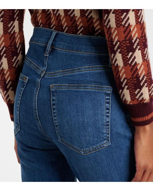 FRAME Blue Le High Flare High-Rise Flared Jeans
