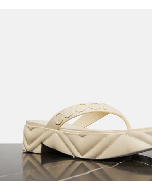 Gucci Flip-Flops mit Plateausohle in Weiß | Lyst DE