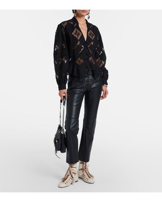 Isabel Marant Natural Liade Leather Lace-Up Ankle Boots
