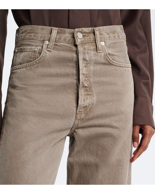 Agolde Gray Luna Barrel-Leg Jeans