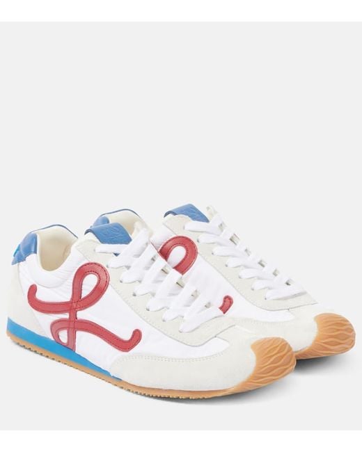 Loewe White Ballet Runner 2.0 Leather Sneakers