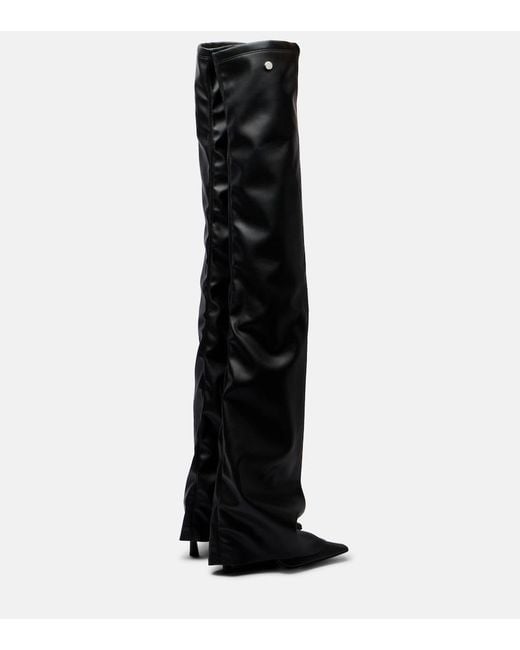 The Attico Black Robin Otk 95 Over-The-Knee Boots