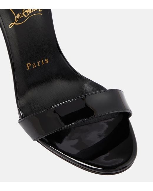 Christian Louboutin Black Sandalen Lipqueen 100 Aus Lackleder