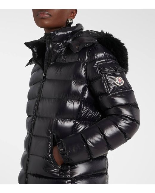 『MONCLER』Badyf Shearling-Trimmed Down Jacket★Black★ Moncler Badyf Shearling-Trimmed Down Jacket in Black | Lyst
