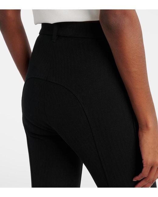 Burberry Black Cotton-Blend Skinny Pants