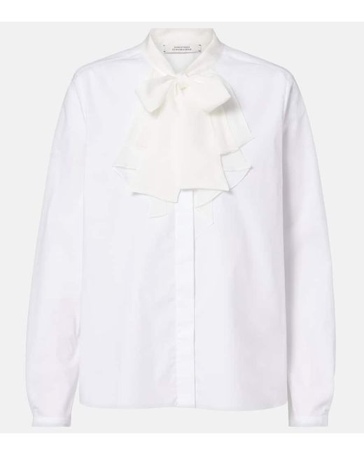 Dorothee Schumacher White Schluppenbluse Pure Power Aus Popeline