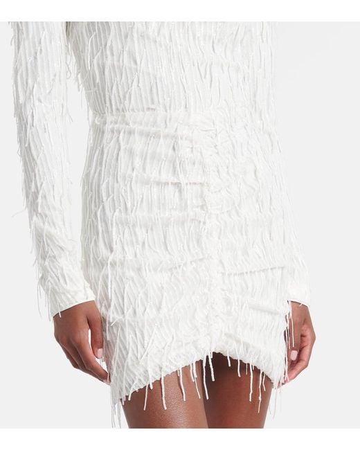 ROTATE BIRGER CHRISTENSEN White Minikleid Mit Pailletten