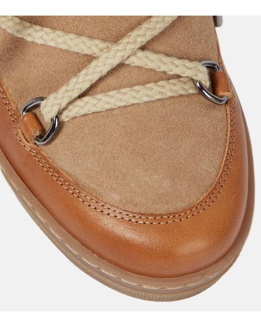 Isabel Marant Brown Nowles Shearling-lined Suede & Leather Boots