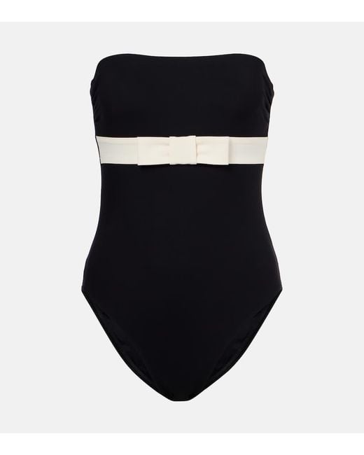 【Karla Colletto】 Bow-detail水着 Karla Colletto Kit Bow-Detail Swimsuit in Black | Lyst