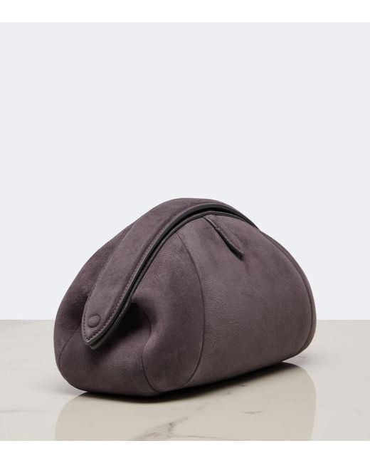 Alaïa Purple Purse Small Suede Clutch