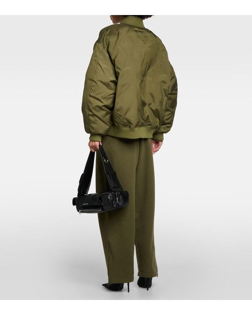 Wardrobe NYC Green Reversible Down Bomber Jacket