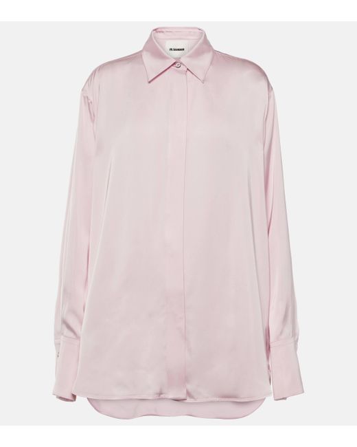 Jil Sander Pink Powder Satin Shirt