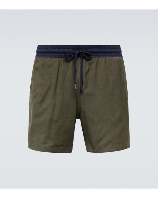 Vilebrequin Green X Woolmark Company Mangus Swim Trunks for men