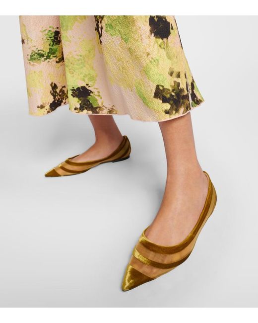 Ballerines Love En Velours Jimmy Choo en coloris Yellow