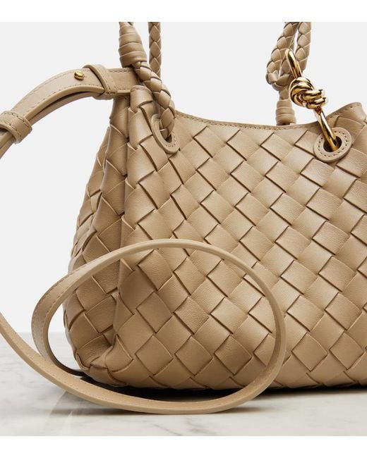 Bottega Veneta Natural Parachute Small Intrecciato Leather Tote Bag