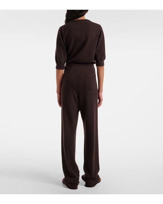 Extreme Cashmere Brown N°320 Rush Cashmere-Blend Straight Pants