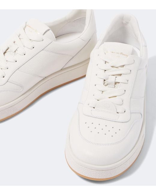 Gianvito Rossi White Slam Leather Sneakers for men