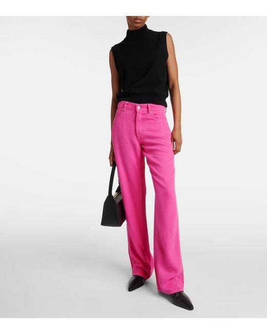Jeans regular Tess di 7 For All Mankind in Pink