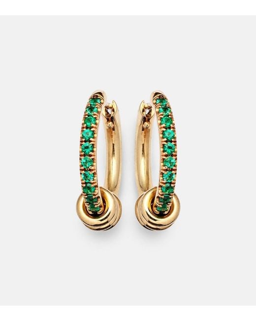 Spinelli Kilcollin Metallic Ara 18Kt Earrings With Emeralds