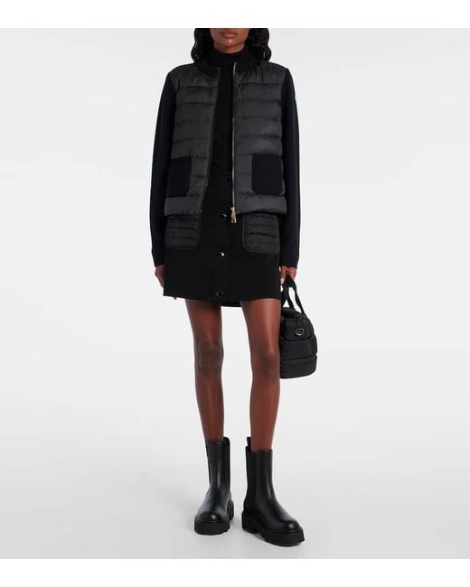 Moncler Black Chelsea Boots Aurea Aus Leder