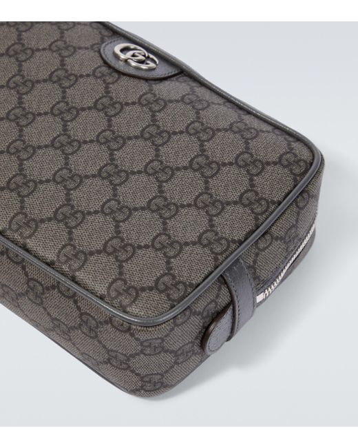 Gucci Black GG Canvas Toiletry Bag for men