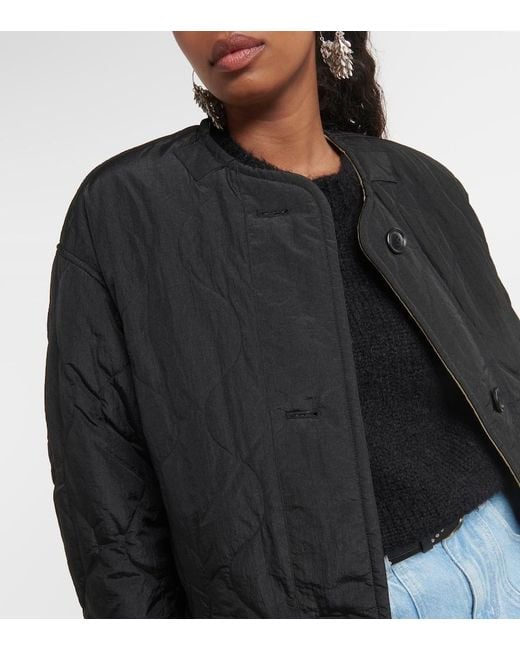 Isabel Marant Black Nesma Quilted Parka