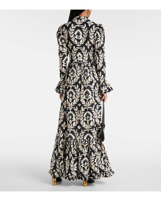 LaDoubleJ White Visconti Printed Maxi Dress