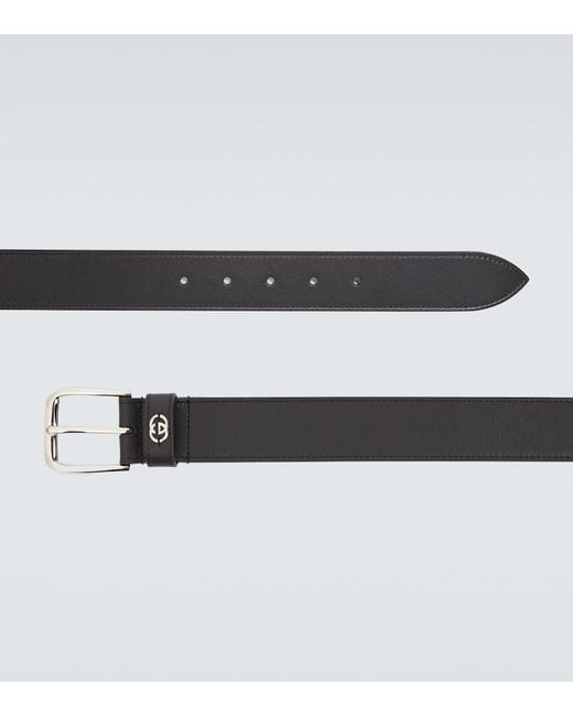 Gucci Black Gg Leather Belt for men