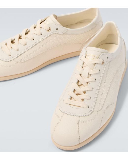 Brunello Cucinelli White Leather Sneakers for men
