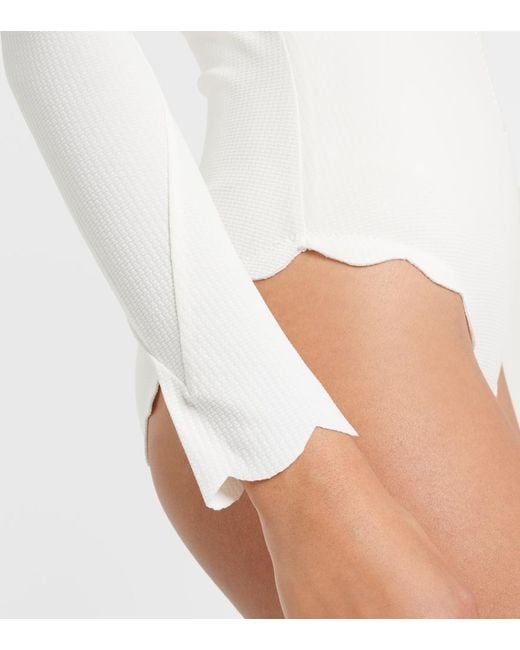 Marysia Swim White North Sea Rashguard Swimsuit