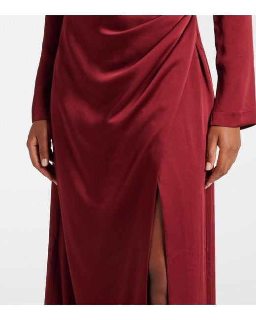 Jonathan Simkhai Red Qiana Draped Gown