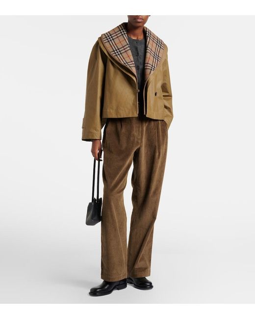 Burberry Green Check Cotton Jacket