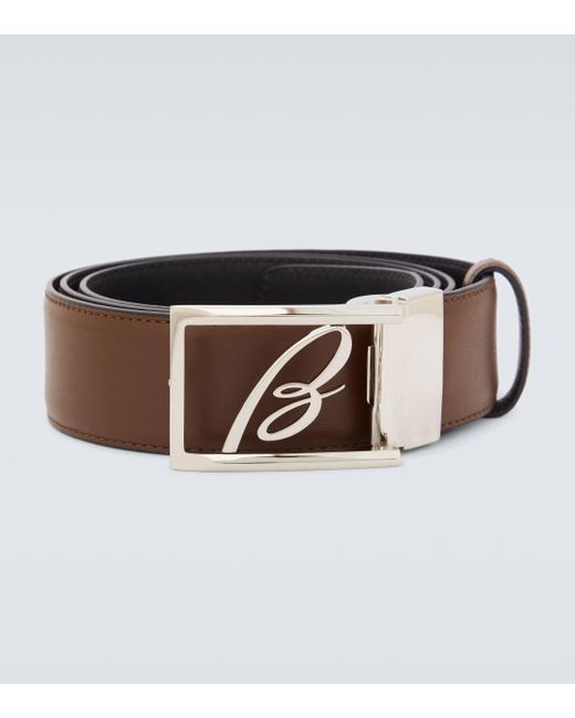 Brioni Brown Leather Belt for men