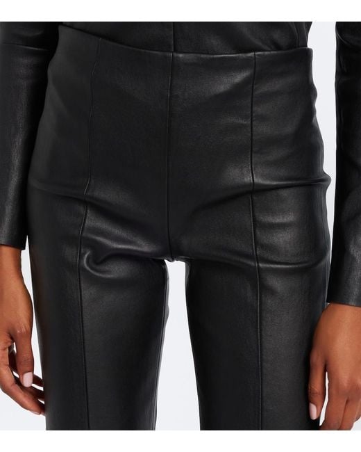 Stouls Black Gege Leather Flared Pants