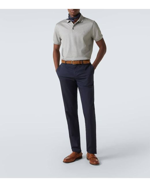 Ralph Lauren Gray Reg Cotton Pique Polo Shirt for men