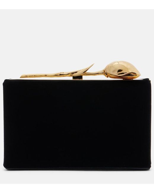 Clutch Bloom Mini di Erdem in Black