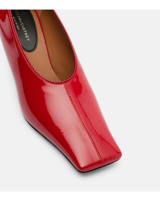 Stella McCartney Red Pumps Aus Lacklederimitat