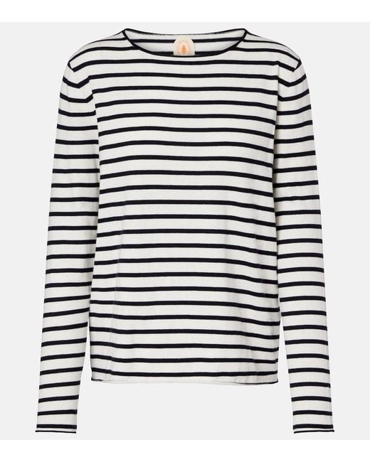 Jardin Des Orangers White Cotton, Silk, And Cashmere Sweater